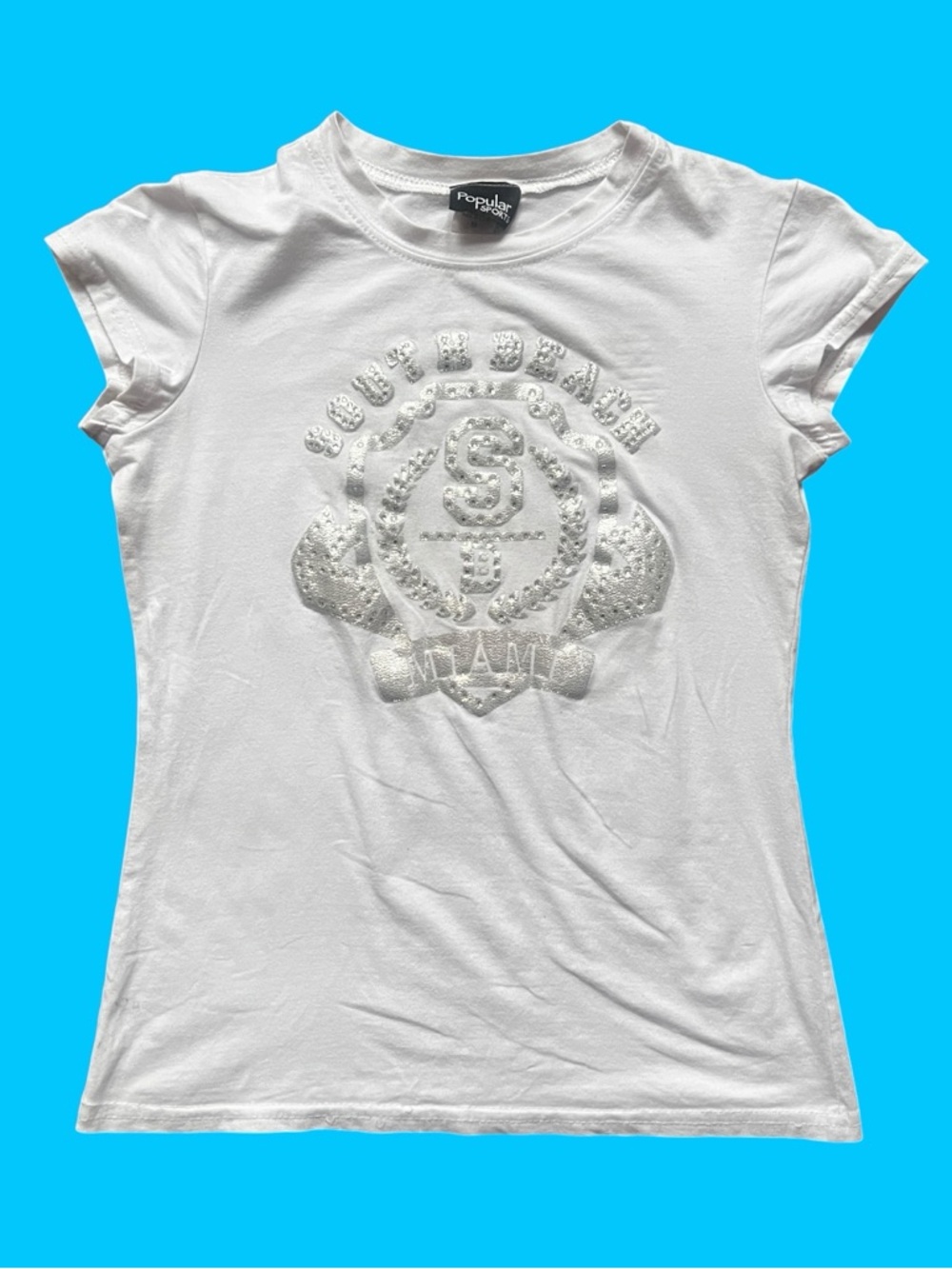Y2K Rhinestone Popular Sports brand graphic baby tee